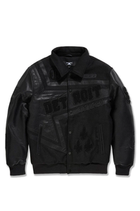 JORDAN CRAIG TRACKSTAR VARSITY JACKET (BLACKOUT)