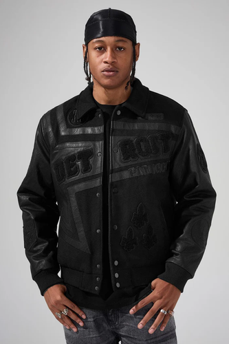JORDAN CRAIG TRACKSTAR VARSITY JACKET (BLACKOUT)