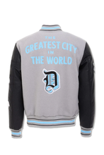 Load image into Gallery viewer, JORDAN CRAIG D-TOWN VARSITY JACKET (LION GREY)