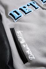 Load image into Gallery viewer, JORDAN CRAIG D-TOWN VARSITY JACKET (LION GREY)
