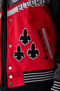 JORDAN CRAIG TRACKSTAR VARSITY JACKET (RED)