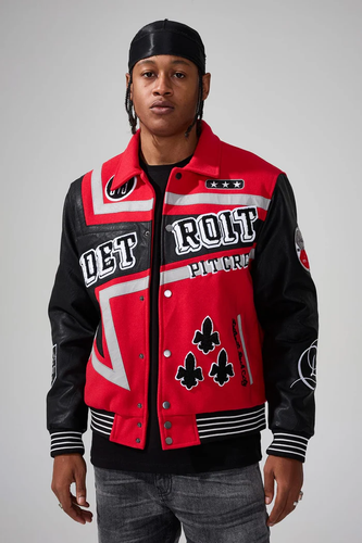 JORDAN CRAIG TRACKSTAR VARSITY JACKET (RED)
