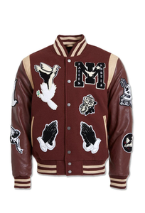 JORDAN CRAIG FALLEN ANGELS VARSITY JACKET (CHOCOLATE)