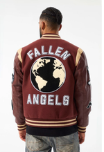 Load image into Gallery viewer, JORDAN CRAIG FALLEN ANGELS VARSITY JACKET (CHOCOLATE)