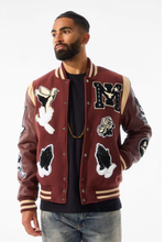 Load image into Gallery viewer, JORDAN CRAIG FALLEN ANGELS VARSITY JACKET (CHOCOLATE)