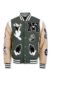 JORDAN CRAIG FALLEN ANGELS VARSITY JACKET (PINE)