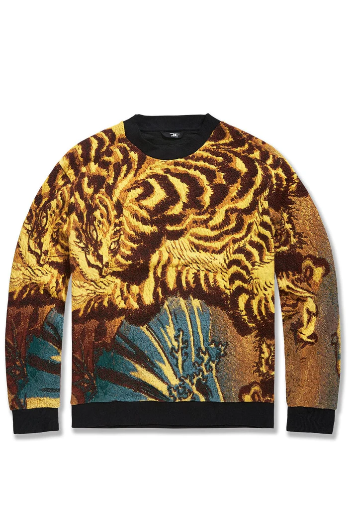 JORDAN CRAIG SILK ROAD CREWNECK SWEATER (GOLD DRAGON)