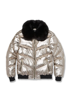 Load image into Gallery viewer, JORDAN CRAIG BIG MEN&#39;S FLATBUSH BOMBER JACKET (GOLD)