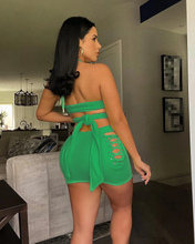 Load image into Gallery viewer, WOMEN&#39;S SUMMER HALTER/SKIRT 2PC SET IN STORES NOW! (GREEN)