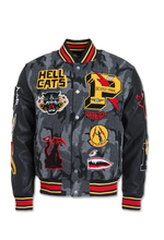 Load image into Gallery viewer, JORDAN CRAIG HELLCAT VARSITY JACKET (BLACK CAMO)