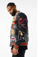 Load image into Gallery viewer, JORDAN CRAIG HELLCAT VARSITY JACKET (BLACK CAMO)