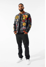 Load image into Gallery viewer, JORDAN CRAIG HELLCAT VARSITY JACKET (BLACK CAMO)