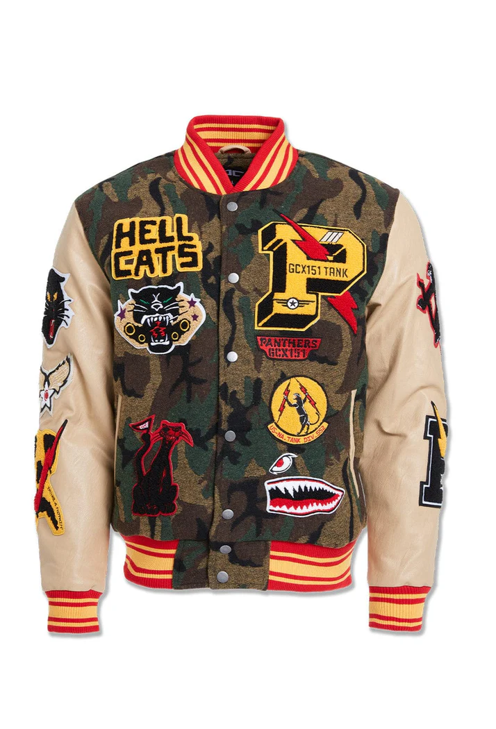 JORDAN CRAIG HELLCAT VARSITY JACKET (VINTAGE CAMO)