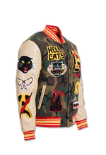 Load image into Gallery viewer, JORDAN CRAIG HELLCAT VARSITY JACKET (VINTAGE CAMO)