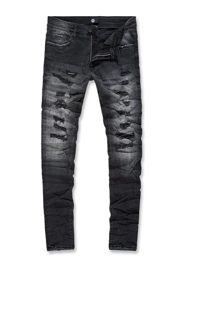 JORDAN CRAIG SEAN - HIGH POINT DENIM JEANS JS1095 (BLACK SHADOW)