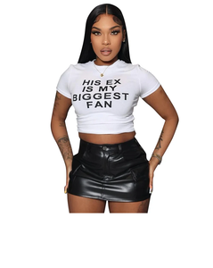 WOMEN'S "HIS EX" CROP TOP IN STORES NOW! (WHITE)