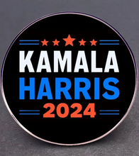 Load image into Gallery viewer, KAMALA HARRIS BLACK 2024 CAMPAIGN BUTTON/PIN