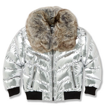 Load image into Gallery viewer, JORDAN CRAIG KIDS FLATBUSH BOMBER JACKET (SILVER)