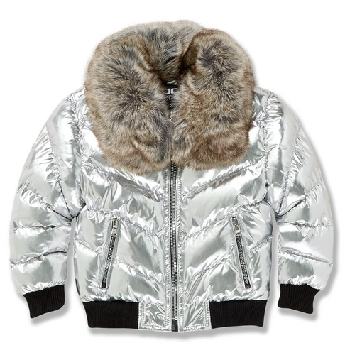 JORDAN CRAIG KIDS FLATBUSH BOMBER JACKET (SILVER)