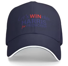 Load image into Gallery viewer, LET&#39;S WIN THIS HARRIS FOR PRESIDENT UNISEX ADJUSTABLE HAT IN STORES NOW