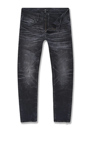 JORDAN CRAIG MEADOWLANDS PURE DENIM JEANS MONOCHROME JC1220 (BLACK SHADOW)