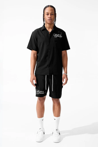Jordan Craig Oakland Mechanic 2pc. Short Set (Black)