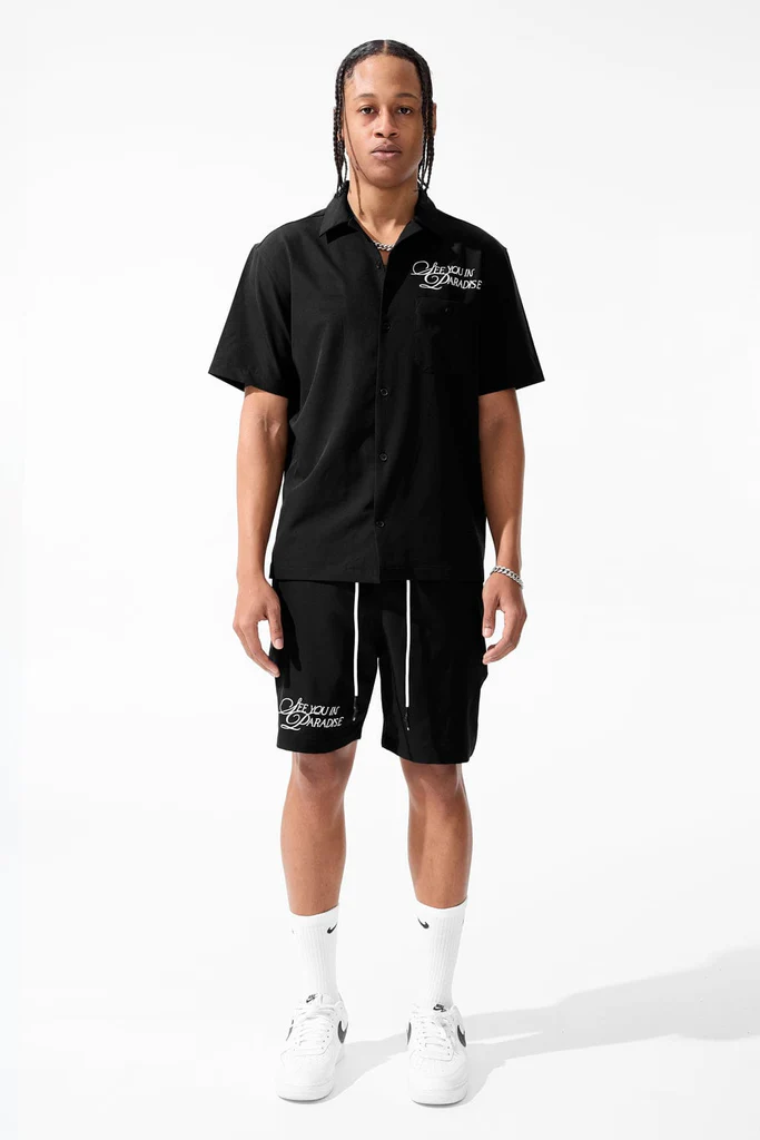 Jordan Craig Oakland Mechanic 2pc. Short Set (Black)