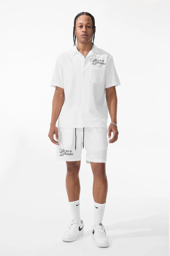 Jordan Craig Oakland Mechanic 2pc. Short Set (White)