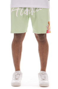 HUSTLE GANG "Makai" Knit & "Molokai" Short Set (Pastel Green)