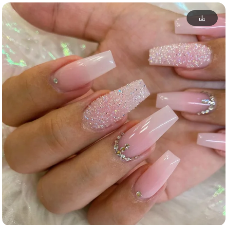 24Pcs Short False Press On Nails (A0635351)