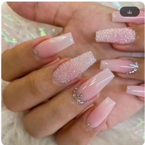 24Pcs Short False Press On Nails (A0635351)