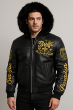 Load image into Gallery viewer, JORDAN CRAIG BRONX BOMBER JACKET W/ HOOD (BLACK)