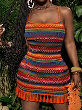 Load image into Gallery viewer, WOMEN'S KNIT DRESS WITH TASSLES IN STORES NOW