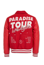 Load image into Gallery viewer, JORDAN CRAIG PARADISE TOUR VARSITY JACKET (BF STEAL) (RED)