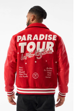 Load image into Gallery viewer, JORDAN CRAIG PARADISE TOUR VARSITY JACKET (BF STEAL) (RED)