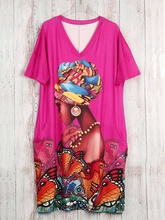 Load image into Gallery viewer, WOMEN'S PLUS SIZE "AFRICAN WOMAN" PRINT DRESS IN STORES NOW