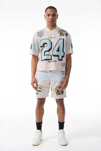 Jordan Craig Pioneer Football Jersey & Pioneer Mesh Shorts (Cream)
