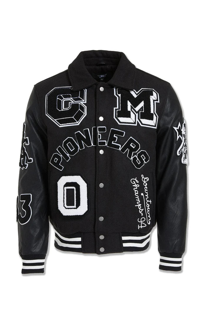 JORDAN CRAIG PIONEERS VARSITY JACKET (BLACK)