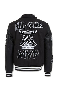 JORDAN CRAIG PIONEERS VARSITY JACKET (BLACK)