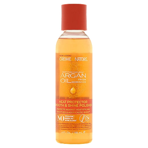 CREME OF NATURE w/ ARGAN OIL HEAT DEFENSE SMOOTH AND SHINE POLISHER