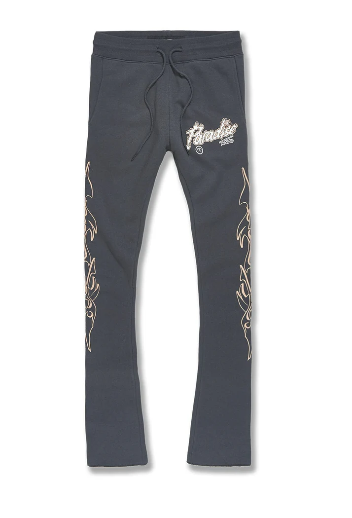 JORDAN CRAIG PARADISE TOUR STACKED SWEATPANTS (CHARCOAL)