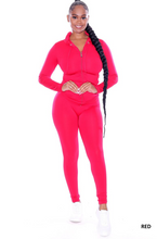 Load image into Gallery viewer, ACCESS LADIES 2PC ACTIVEWEAR ZIPPER HOODY OUTFIT SET (O/S FITS MOST)