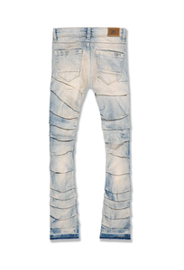 Jordan Craig Martin Stacked Ripple Effect Distressed Jeans (Cream Wash) JTF1157