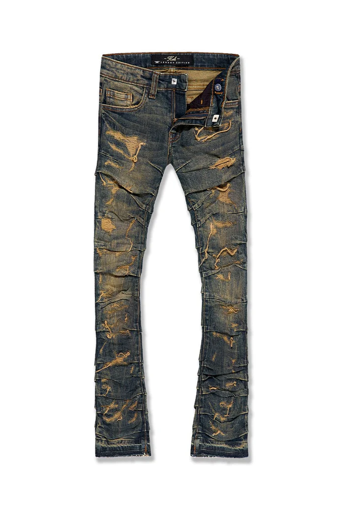 Jordan Craig Martin Stacked Ripple Effect Jeans (Dark Vintage) JTF1157