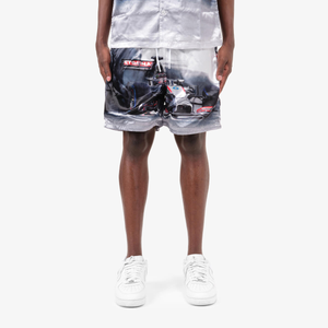 COPPER RIVET "RACING SMOKE" SATIN 2PC SET (WHITE)
