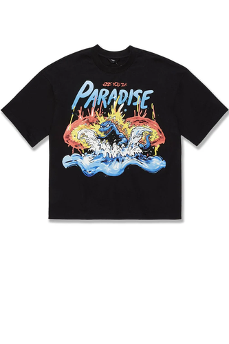 Jordan Craig Sea Monster Cropped Boxy T-Shirt (Black)(Joggers sold separately!)