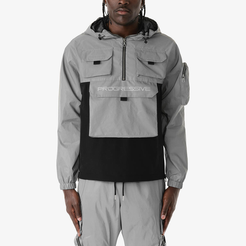 LIFE CODE NYLON WINDBREAKER/ CARGO PANTS SET (REFLECTIVE SILVER)