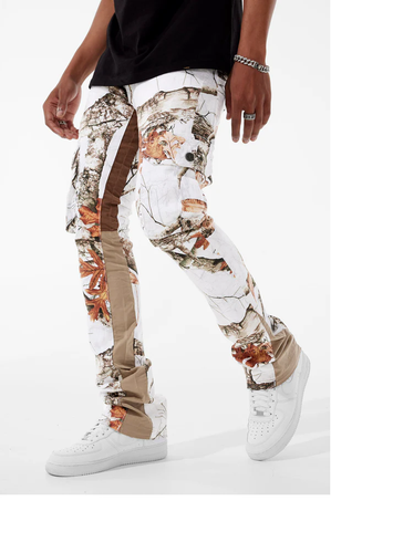 JORDAN CRAIG MARTIN STACKED - CAMO CARGO DENIM (SNOW CAMO)