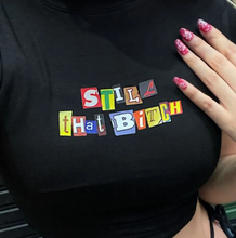 Load image into Gallery viewer, WOMEN&#39;S &quot;STILL THAT&quot; GRAPHIC CROP TOP IN STORES NOW! (BLACK)