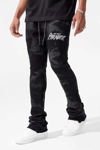 Jordan Craig Surfside Stacked Sweatpants (Black)(T-shirt sold separately)